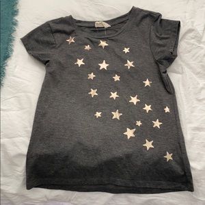Joyfolie size 14 grey tee with gold stars
